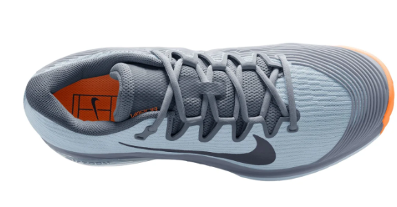 Nike Men's Vapor 12 Clay Court Tennis Shoes 'Ashen Slate/Obsidian/Lt Armory Blue' | Slate Rally