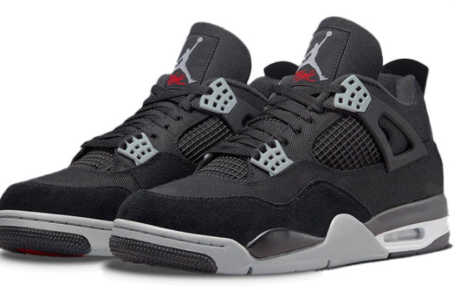 Air Jordan 4 Retro SE 'Black Canvas' | Noir Blueprint | DH7138-006