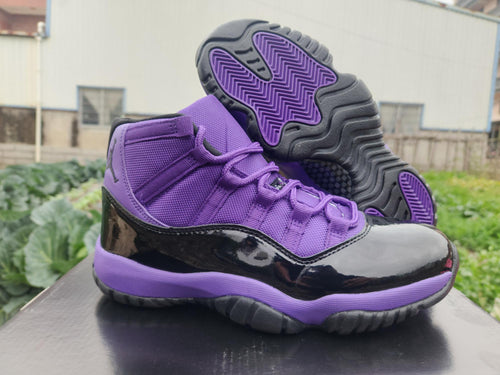Air Jordan 11 Retro Black-Purple Men's | Amethyst Transit