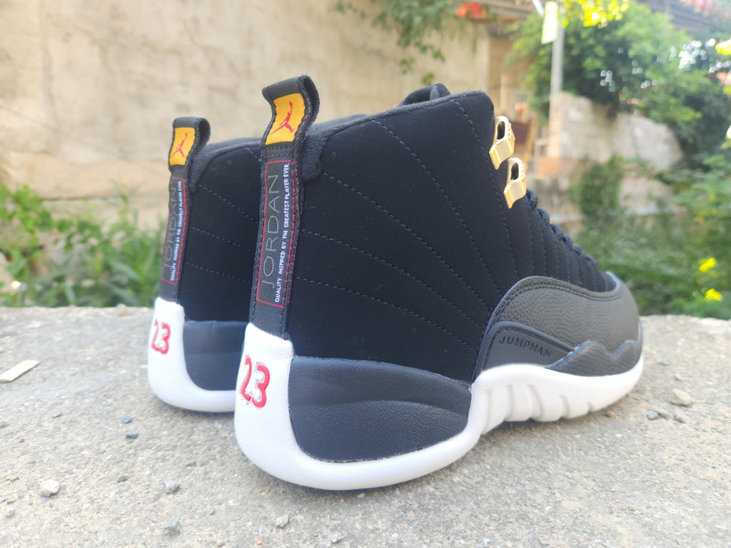 Air Jordan 12 Retro Men's Black/White/Gold | Gilded Contrast