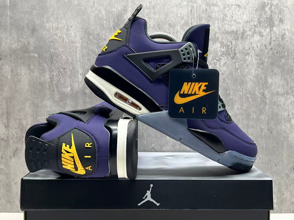 Air Jordan 4 Purple & Gold | Courtside Encore Sneakers