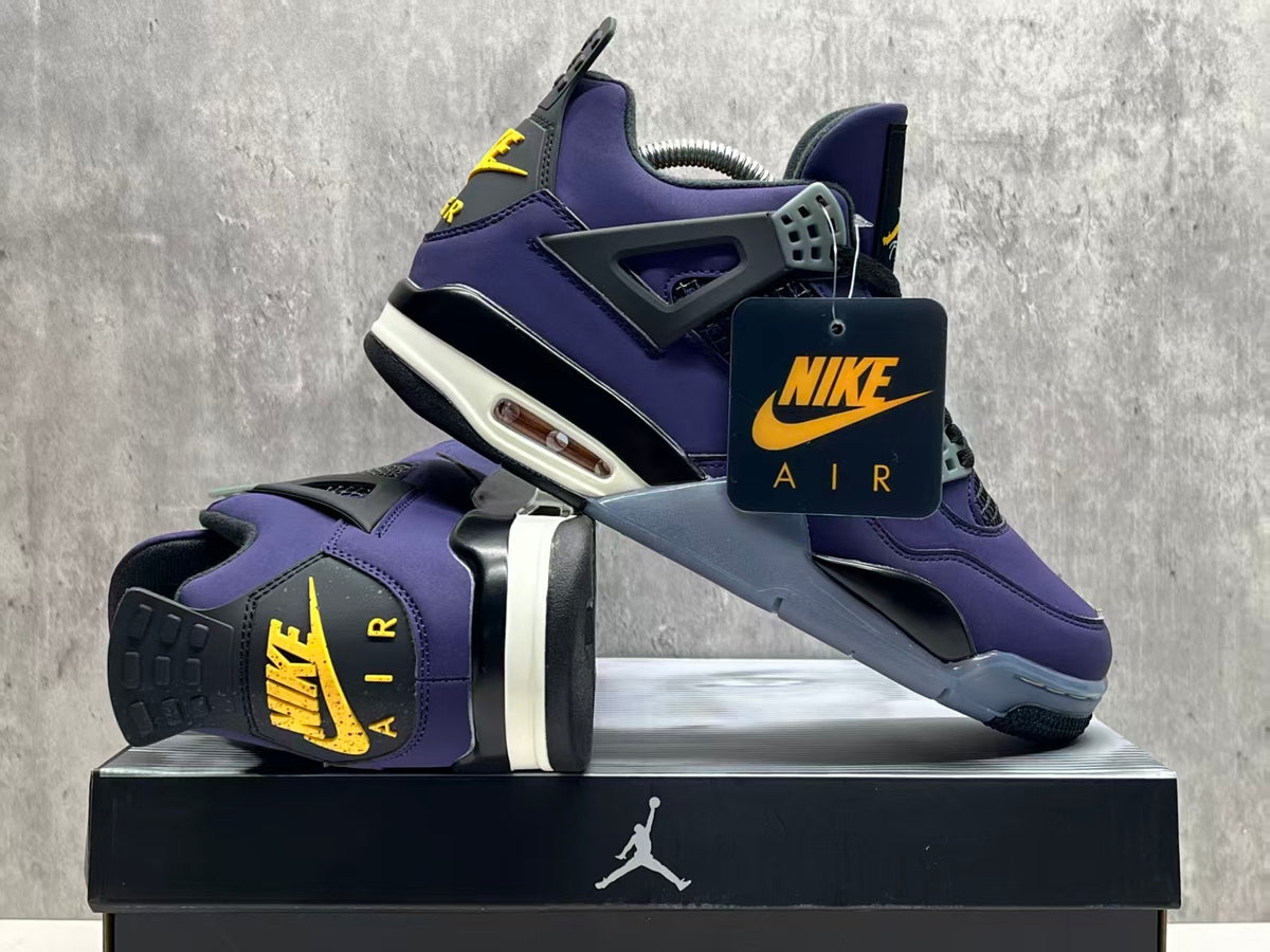 Air Jordan 4 Purple & Gold | Courtside Encore Sneakers