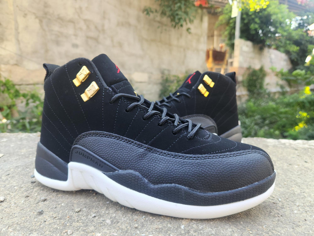Air Jordan 12 Retro Men's Black/White/Gold | Gilded Contrast