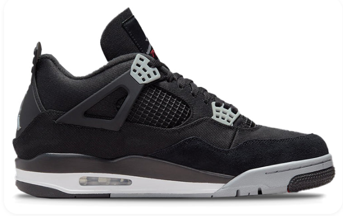Air Jordan 4 Retro SE 'Black Canvas' | Noir Blueprint | DH7138-006