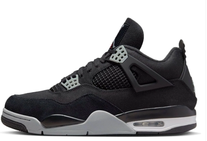 Air Jordan 4 Retro SE 'Black Canvas' | Noir Blueprint | DH7138-006