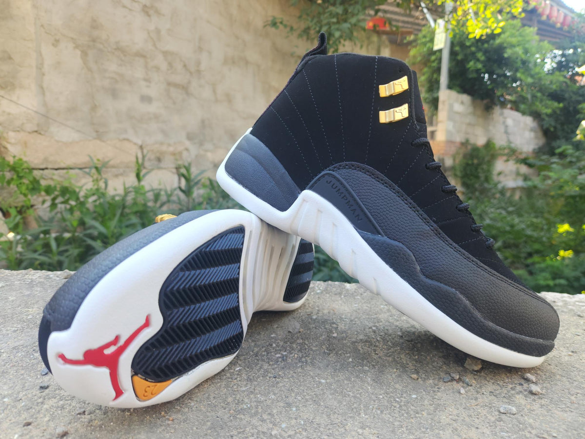 Air Jordan 12 Retro Men's Black/White/Gold | Gilded Contrast