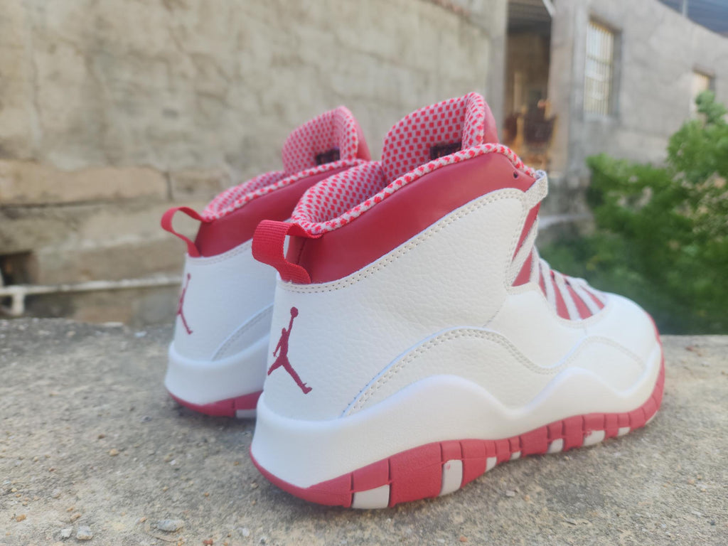 Air Jordan 10 White Grey Red | Redline Composition Sneakers