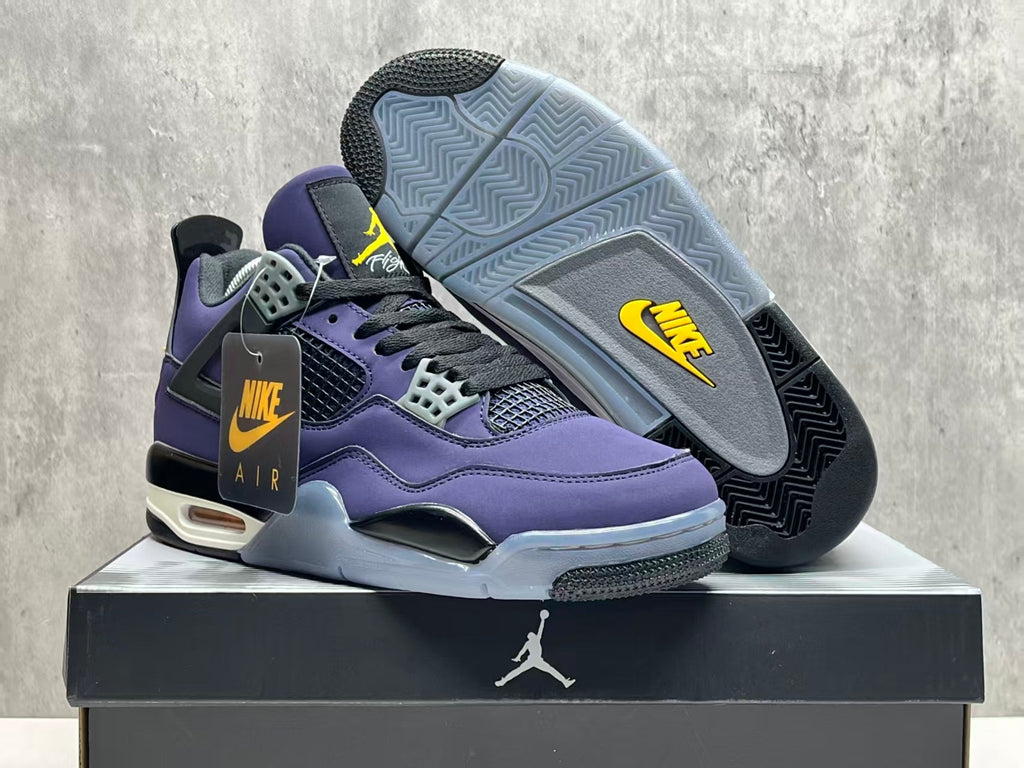 Air Jordan 4 Purple & Gold | Courtside Encore Sneakers