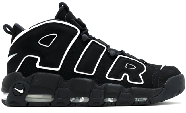 Nike Air More Uptempo 'Black White' | Contrast at Full Volume