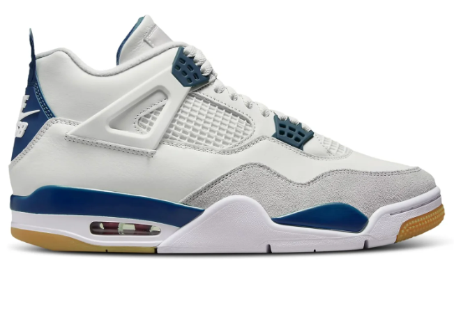 Nike SB x Air Jordan 4 'White Navy' | Navy Bearings